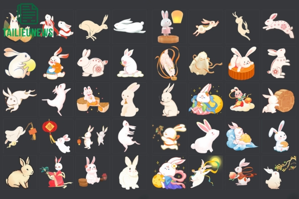 Tải Miễn Phí 20+ Hình Con Thỏ Vector PNG Cực Đẹp, Cực Cute con thỏ vector