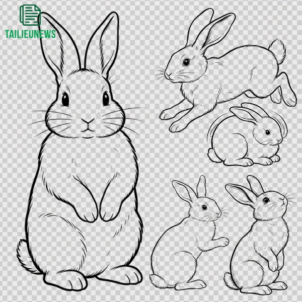 Tải Miễn Phí 20+ Hình Con Thỏ Vector PNG Cực Đẹp, Cực Cute con thỏ vector